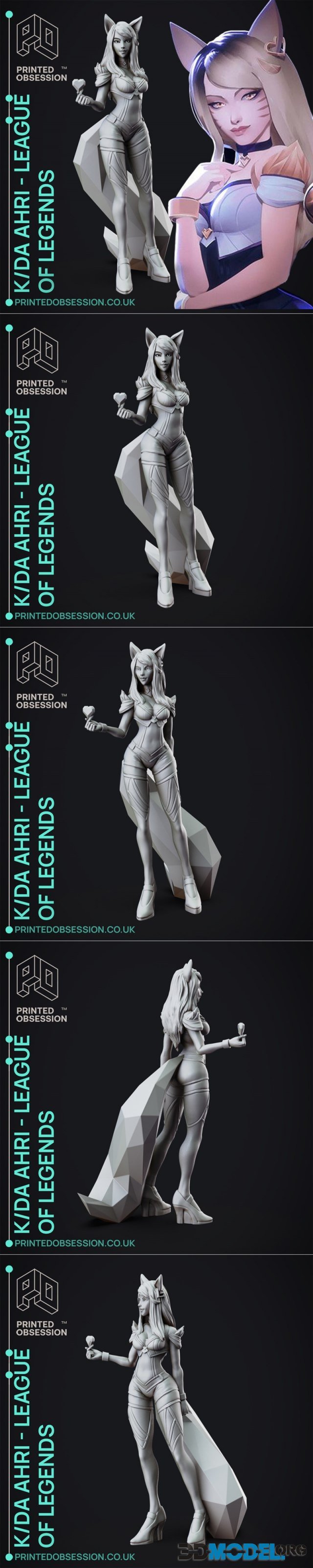 3D Model – Ahri Kda - League Of Legends – Printable