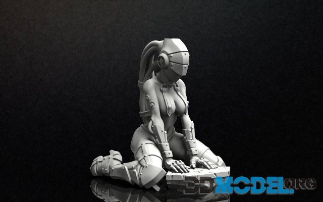Cyber Girl (Printable Miniature)