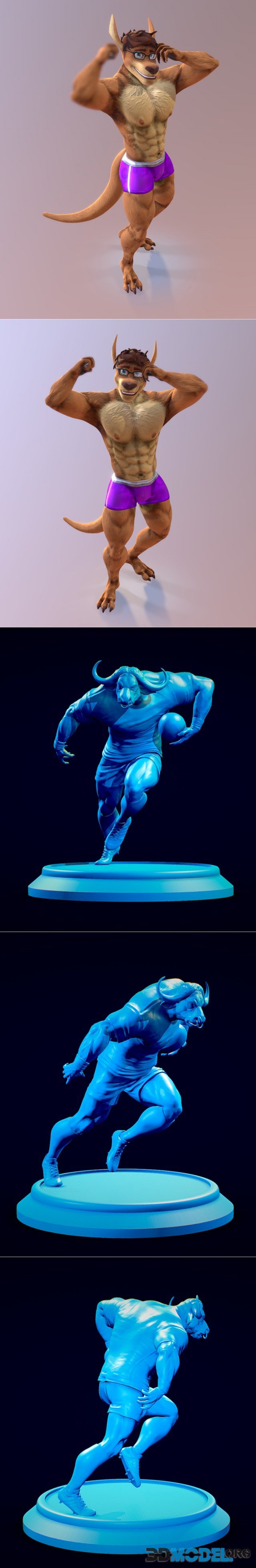 Dan Trunks and Blue Bull Miniature – Printable