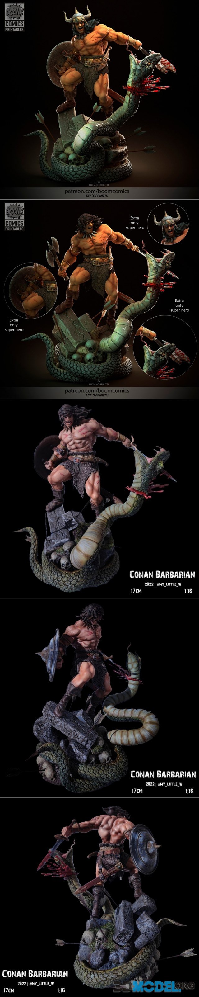 3D Model Boom Comics Conan Super Hero Version Full Printable