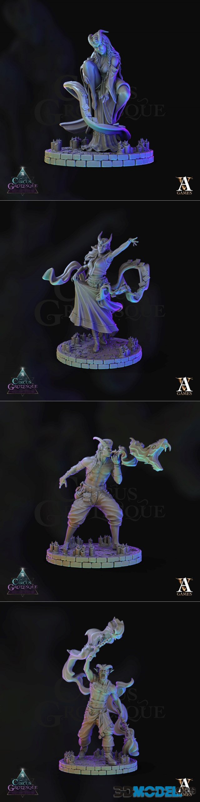 Archvillain Games - Circus Grotesque - Chaval Tieflings – Printable