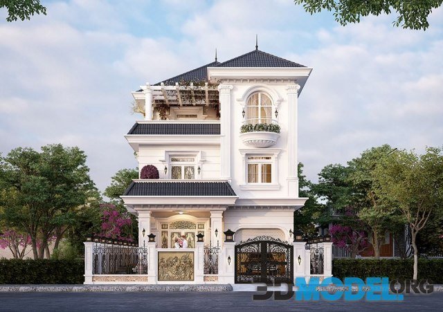 3D Exterior Villa 2 Scene By Dinh Van Cong