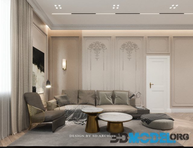 3D Interior Apartment 146 Scene By Huynh Si Dan