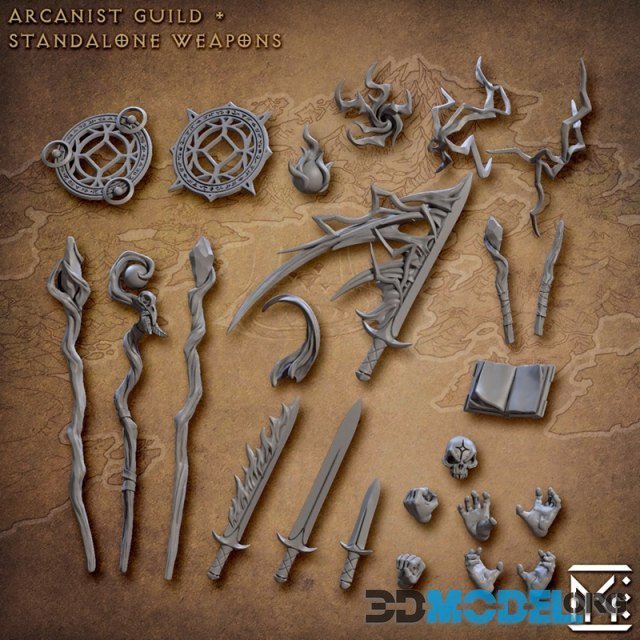 Artisan Guild - Standalone Weapons and Hands – Printable