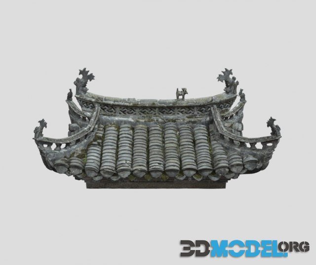 Asian ancient roof PBR
