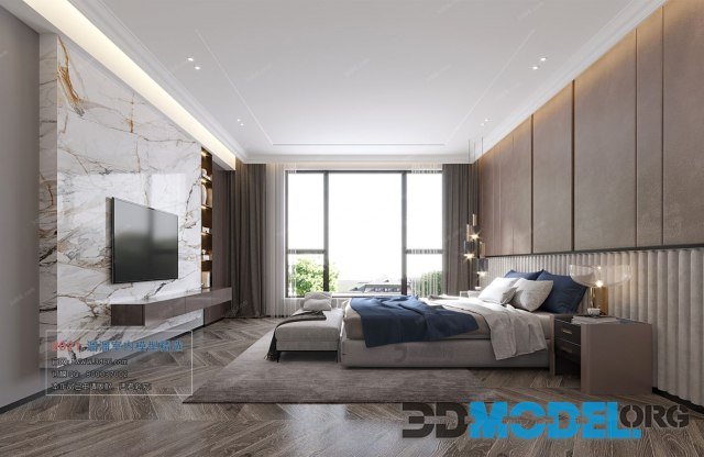 Bedroom Interior A018 Modern style Corona