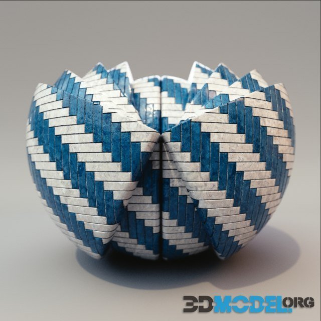 Blue Layered Tiles