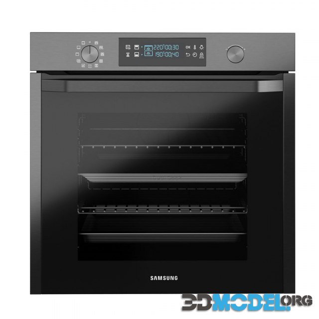 Built-in Oven With Dual Cook Black 75L by Samsung