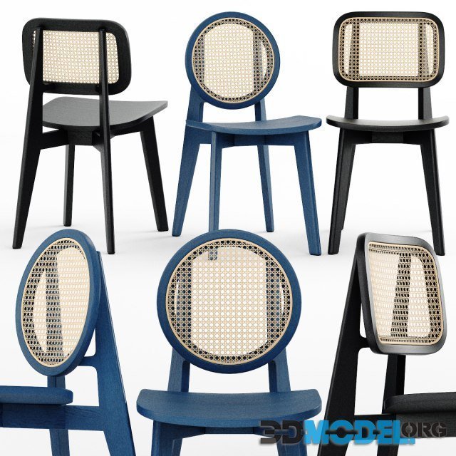 3D Model – Chairs 01, 02 by Cane Collection