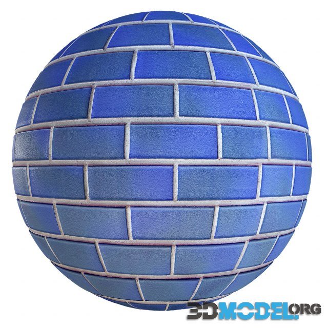 Blue brick wall 01 8K