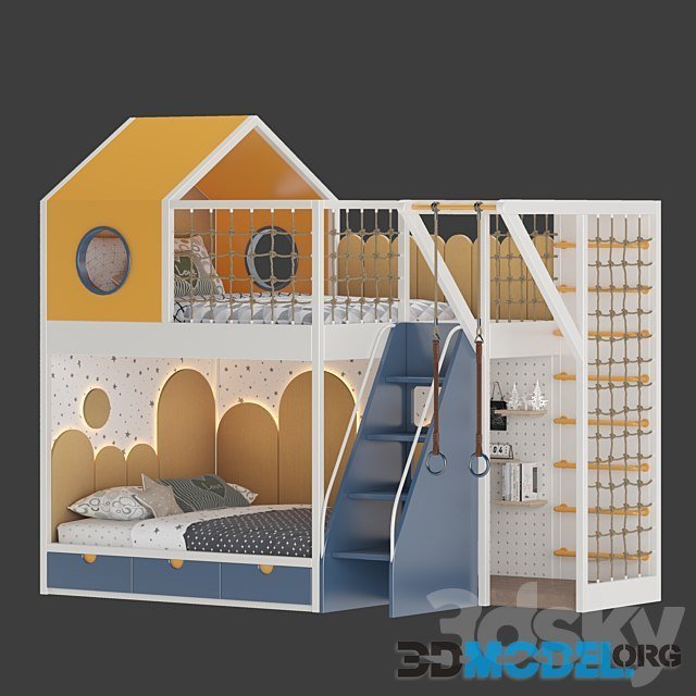 3D Model Childrens Furniture Set 03 (modern style)