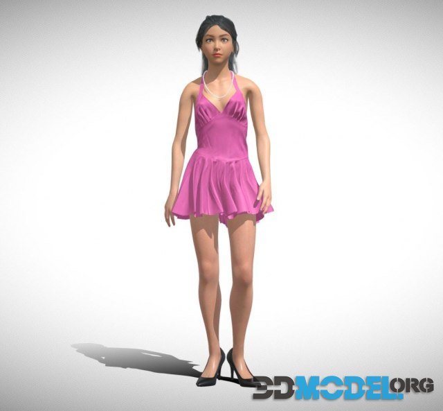Cute rigged girl PBR