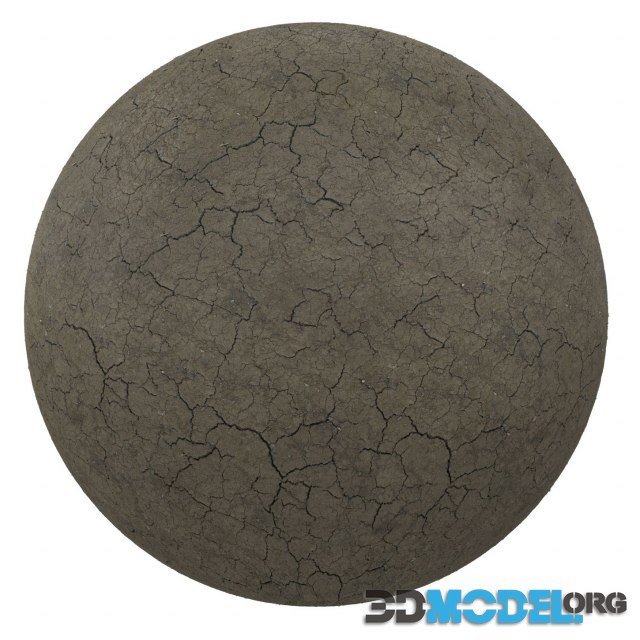 Dark cracked dirt