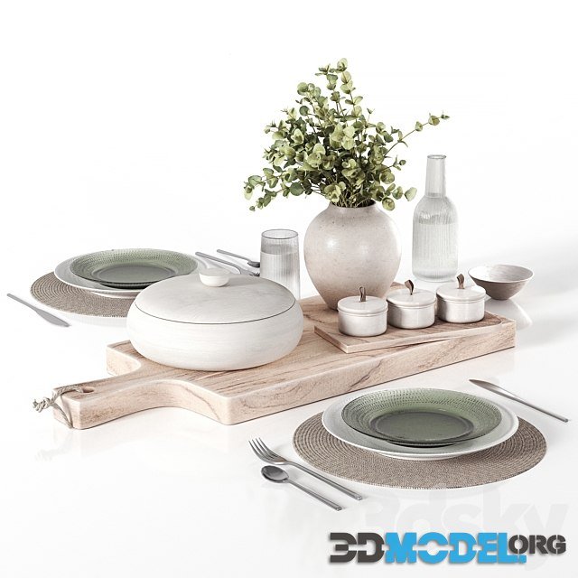 Decorative Set 041 with cutting board