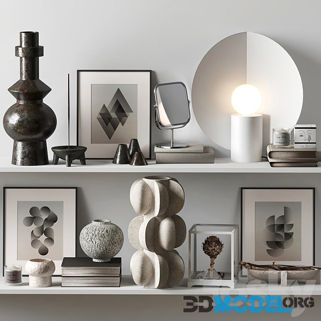 Decorative Set with Ceramic and LOLLIPOP lamp