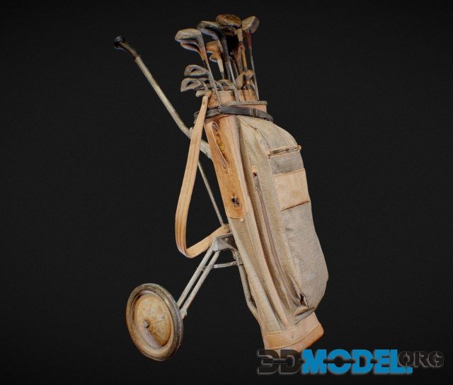 Golf Trolley & Clubs PBR