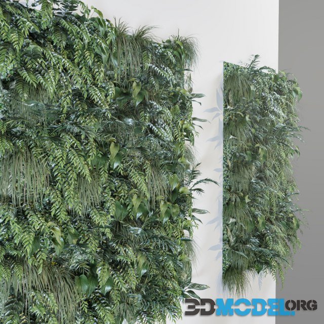 3D Model – Green Wall Corner (6 types)