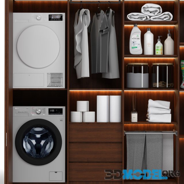 3D Model – Laundry set