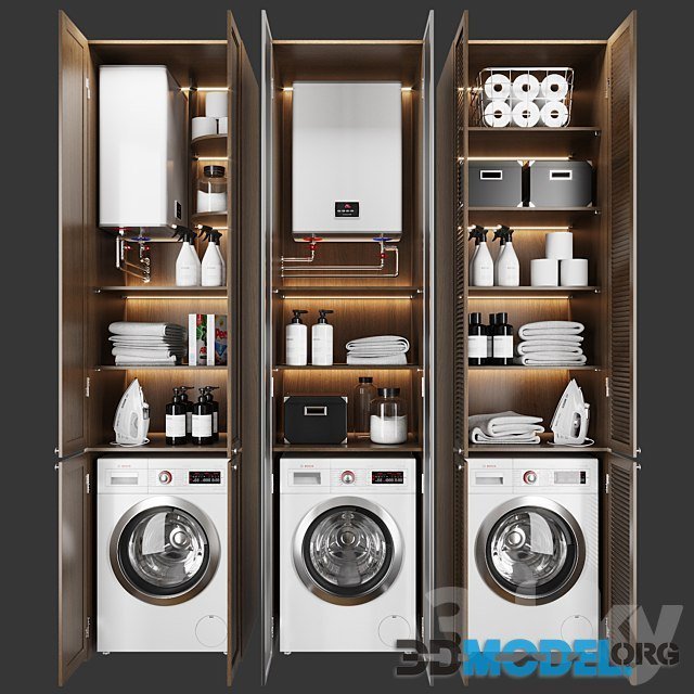 Laundry Decor 3 wth washing machine Bosch