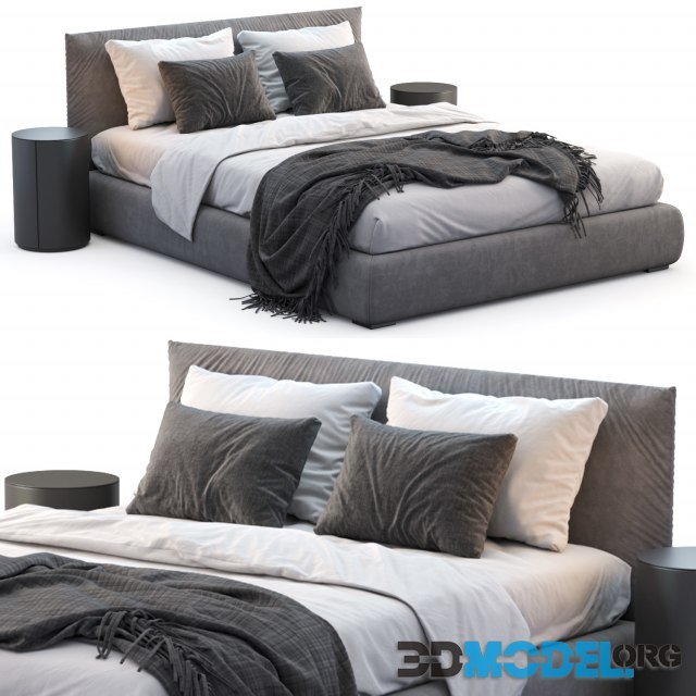Meridiani Bed Scott with pillows