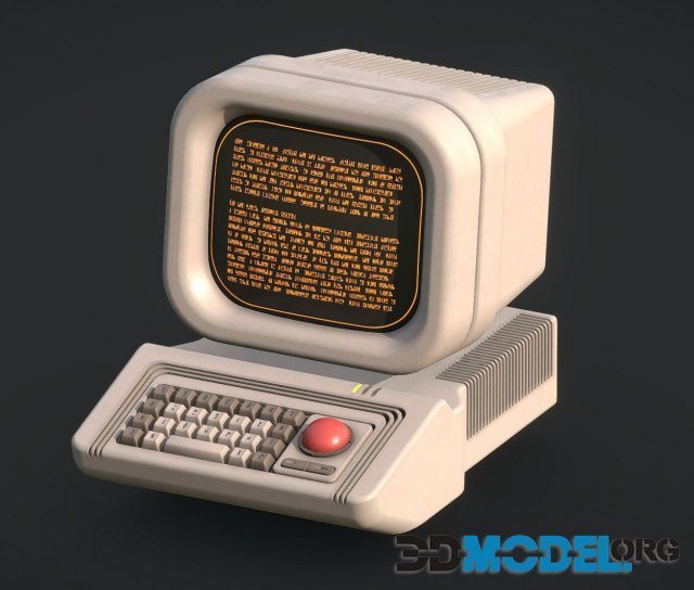 3D Model – Retro computer PBR