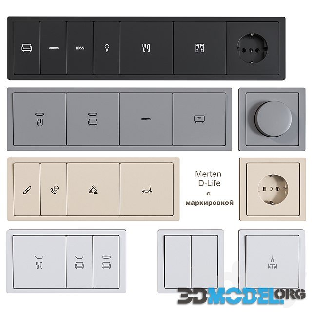 Sockets and Switches with Markings by Schneider Electric