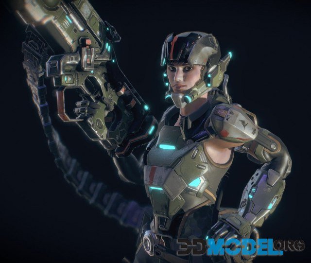 3D Model – Scifi Girl PBR