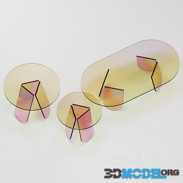 Shimmer tavoli Patricia Urquiola 3D model