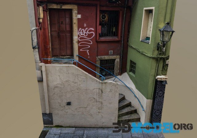 Stair house entrance photogrammetry scan