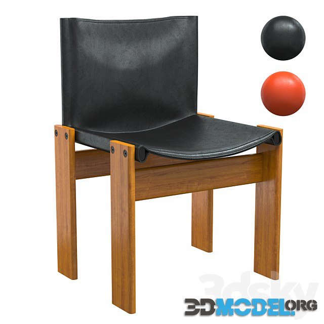 Tobia & Afra Scarpa for Molteni «Monk» (leather, wood)
