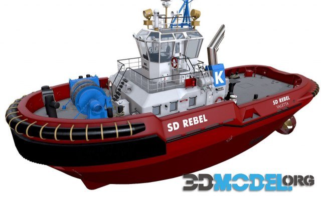 Tugboat ASD 2810 red PBR