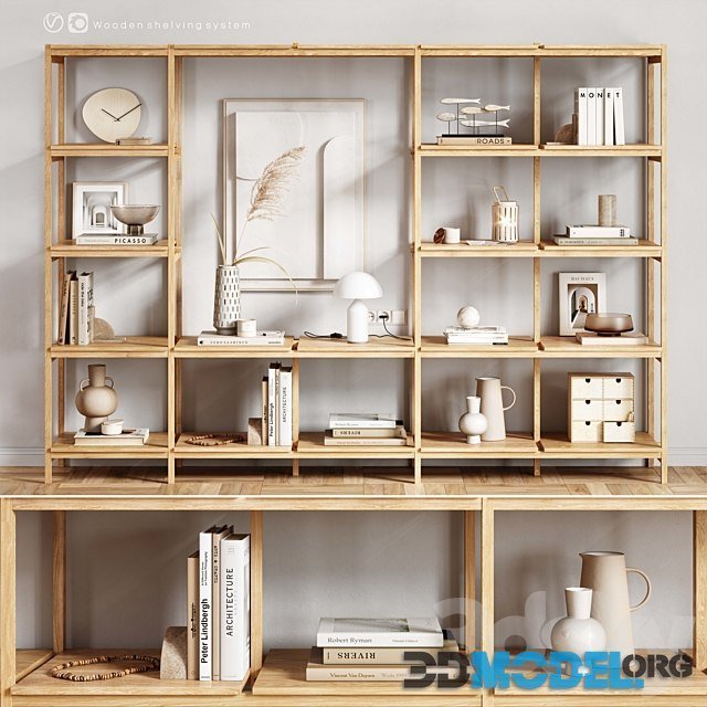 Wooden Shelving and Decor
