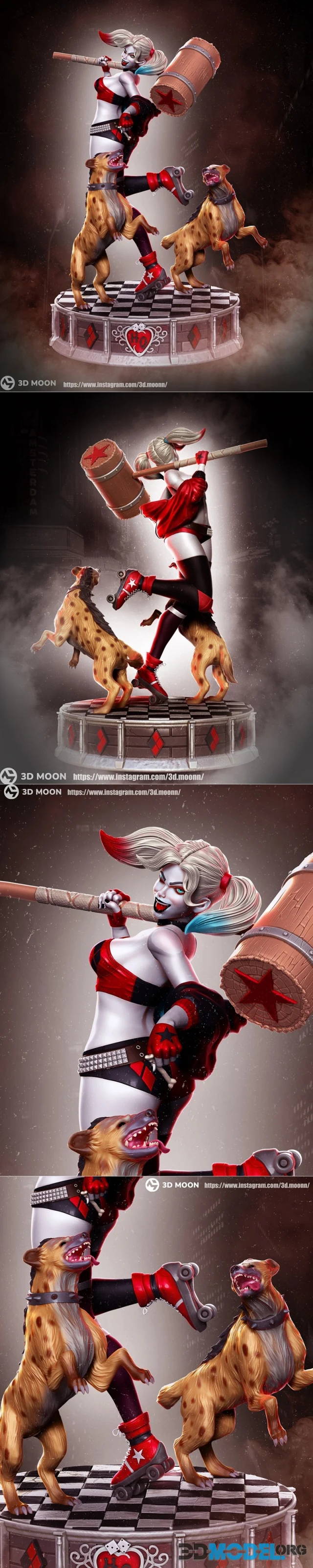 Harley Quinn with Dud and Lou – Printable
