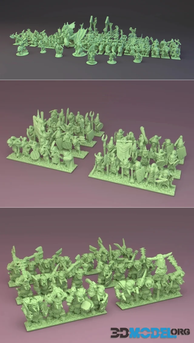 Green Skin Miniatures - Orcs and Goblins Army – Printable