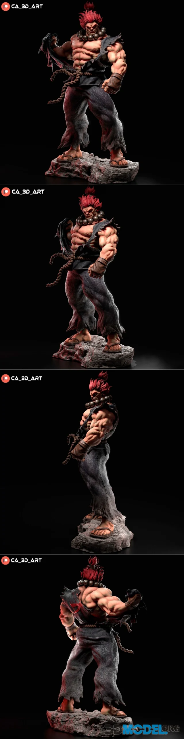 3D file Akuma - Street fighter 🎲・Model to download and 3D print