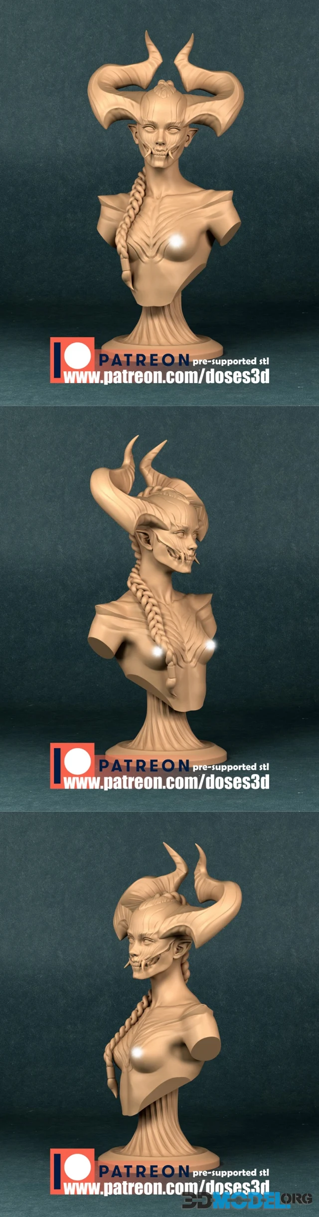 Demon Girl Bust – Printable