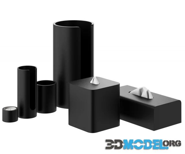 Black Stone Bathroom Accessories Collection by Decor Walther