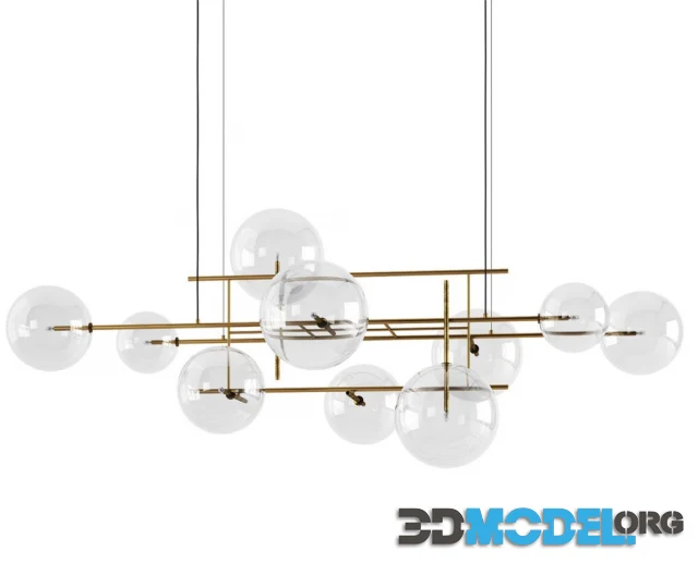 Bolle Orizzontale Hanging Lamp by Gallotti&Radice