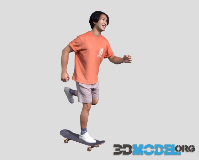 Chris on a skateboard