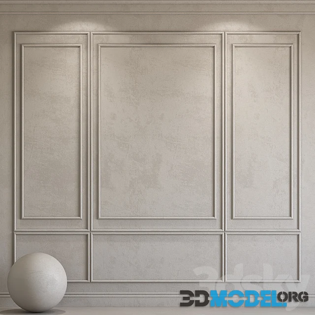 Decorative Plaster with Molding 134 (Silver gray)