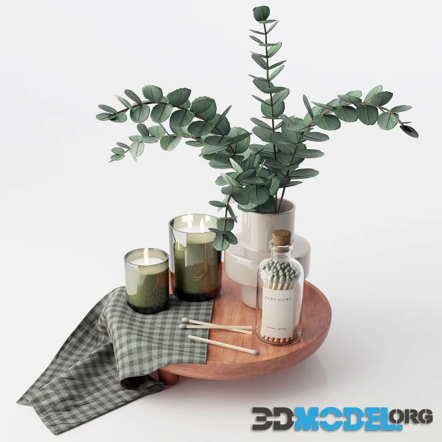 Decorative Set 03 with Zara Home Matches Jar