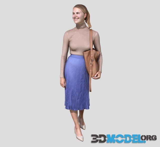Grace in a blue skirt