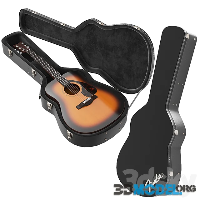 Guitar Case (open and closed)