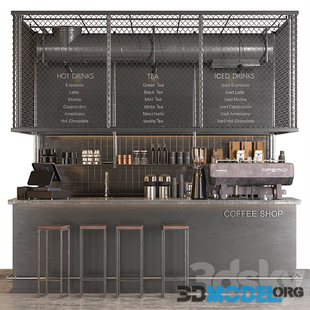 Industrial Coffee Shop 2 with equipment