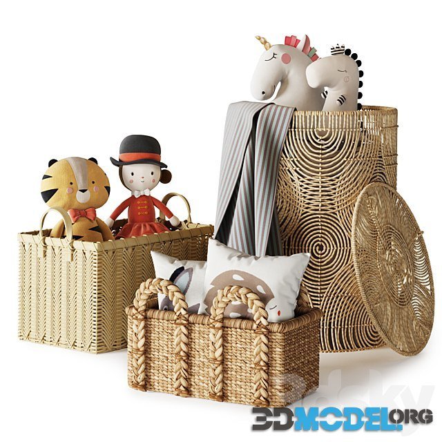 Kids Room Decor 20 (baskets with toys)