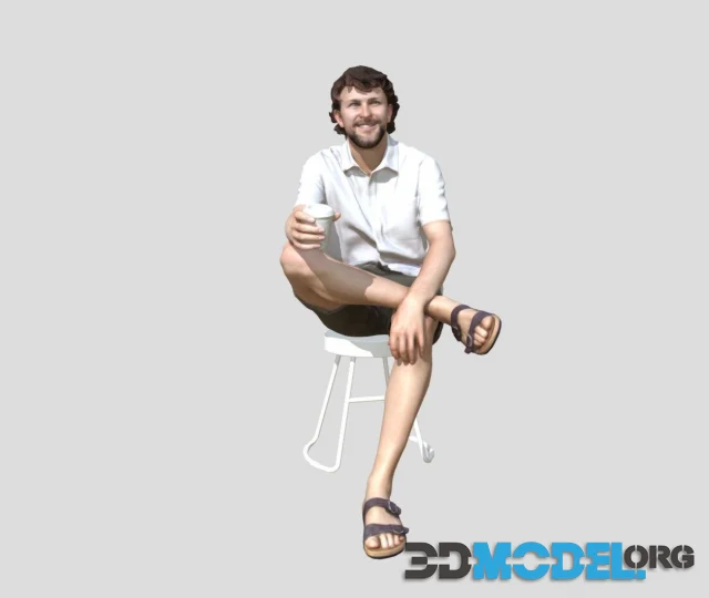 Lewis 3d scan (sitting and drinking coffee)