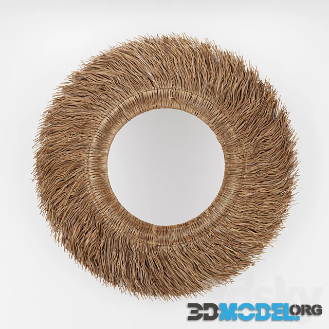 Loully Rattan and Sisal Mirror by La Redoute