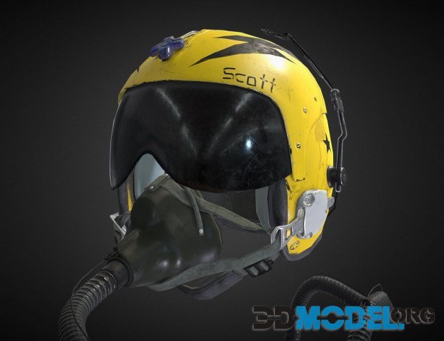 3D Model – Pilot Helmet PBR