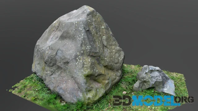 Rock boulder stone in forest PBR