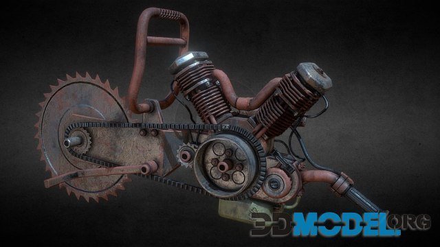 Salvaged cement-saw weapon PBR